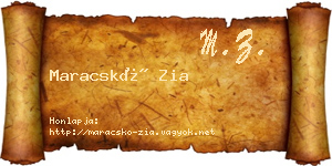 Maracskó Zia névjegykártya